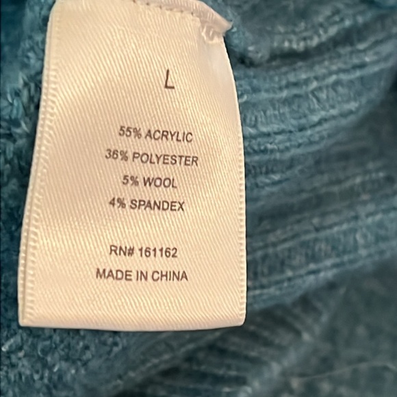 Women’s Aqua Blue Oversized Cardigan Saint Geraldine Brand Size L - Picture 6 of 8